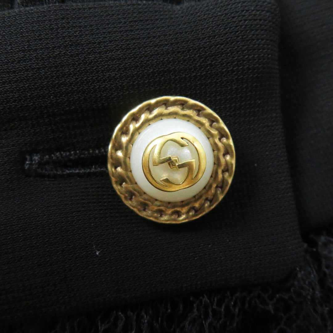 GUCCI one piece 445253 Outer: 98% rayon, Outer: 2% polyurethane, Part: 100% nylon, Part: 70% rayon, Part: 30% nylon Black pink Women S Used Authentic