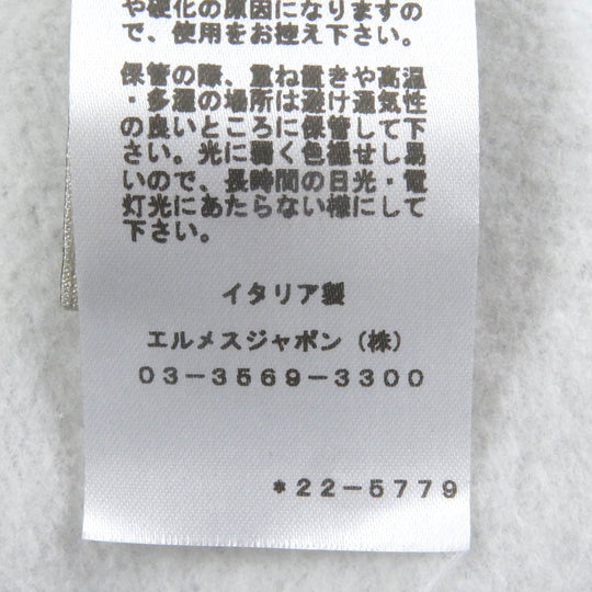 HERMES sweat Main: 100% cotton, Part: 90% cotton, Part: 10% polyurethane, Part: Sheep leather gray mens S Used Authentic