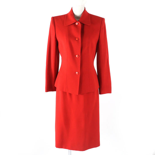 HERMES setup Outer: 100% wool, Lining: 100% acetate Red type Vermilion Women Used Authentic