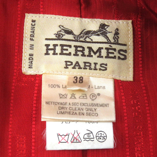 HERMES setup Outer: 100% wool, Lining: 100% acetate Red type Vermilion Women Used Authentic