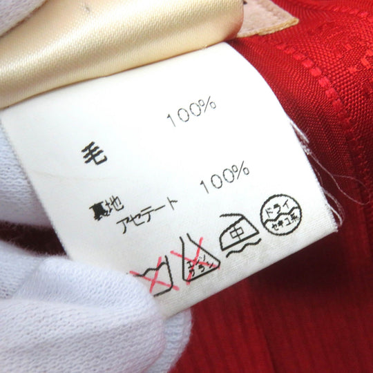 HERMES setup Outer: 100% wool, Lining: 100% acetate Red type Vermilion Women Used Authentic