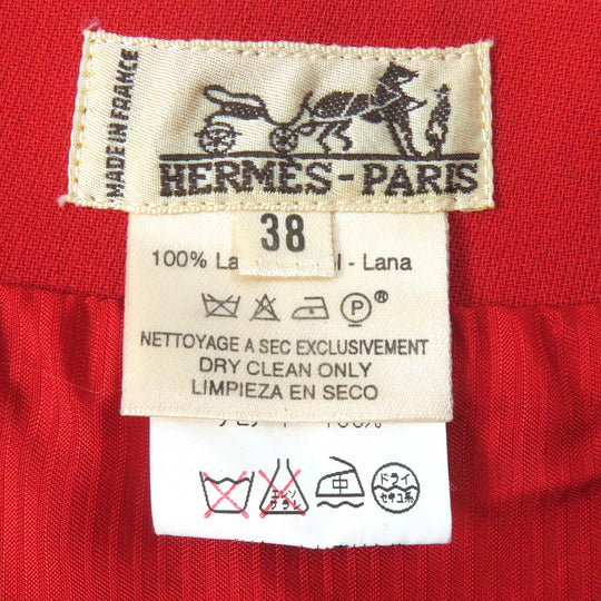 HERMES setup Outer: 100% wool, Lining: 100% acetate Red type Vermilion Women Used Authentic