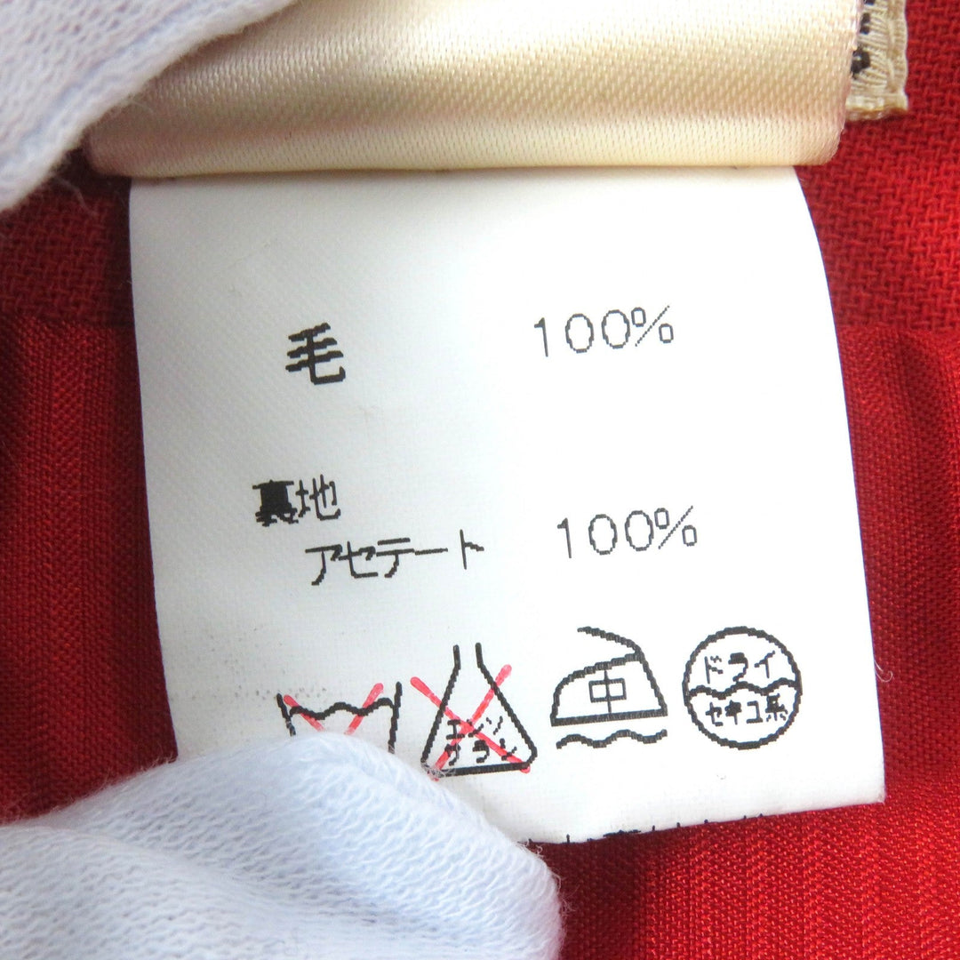 HERMES setup Outer: 100% wool, Lining: 100% acetate Red type Vermilion Women Used Authentic