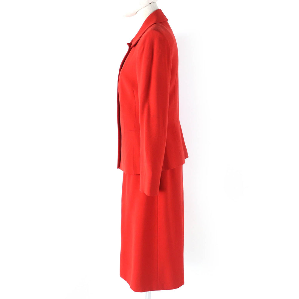 HERMES setup Outer: 100% wool, Lining: 100% acetate Red type Vermilion Women Used Authentic
