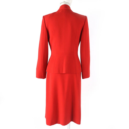HERMES setup Outer: 100% wool, Lining: 100% acetate Red type Vermilion Women Used Authentic