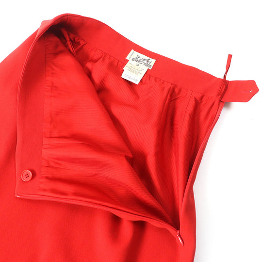 HERMES setup Outer: 100% wool, Lining: 100% acetate Red type Vermilion Women Used Authentic