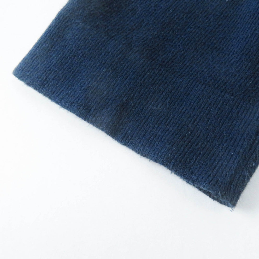 HERMES tops Outer material: 100% silk, Outer material: 85% cotton, Outer material: 15% wool Navy Women L Used Authentic