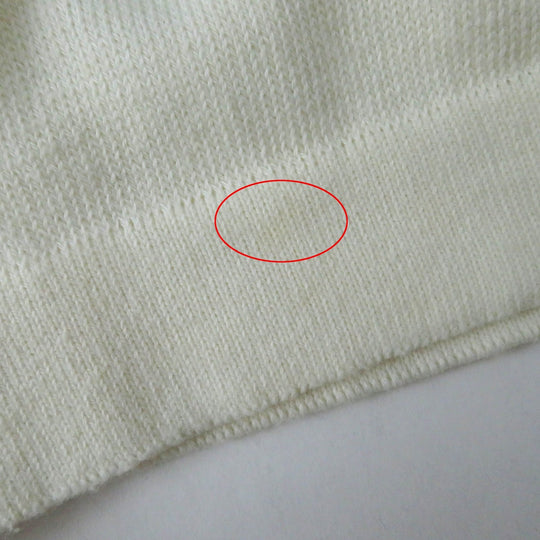 HERMES Short sleeve polo shirt Main: 100% silk, Main: 85% cotton, Main: 15% cashmere Light blue white The Precious Life of the Mediterranean Women M Used Authentic