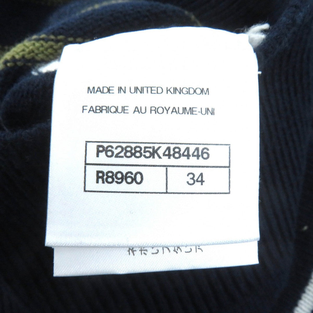 CHANEL knit 20C P62885 Main: 100% cashmere Navy Khaki Pink Women 34 Used Authentic