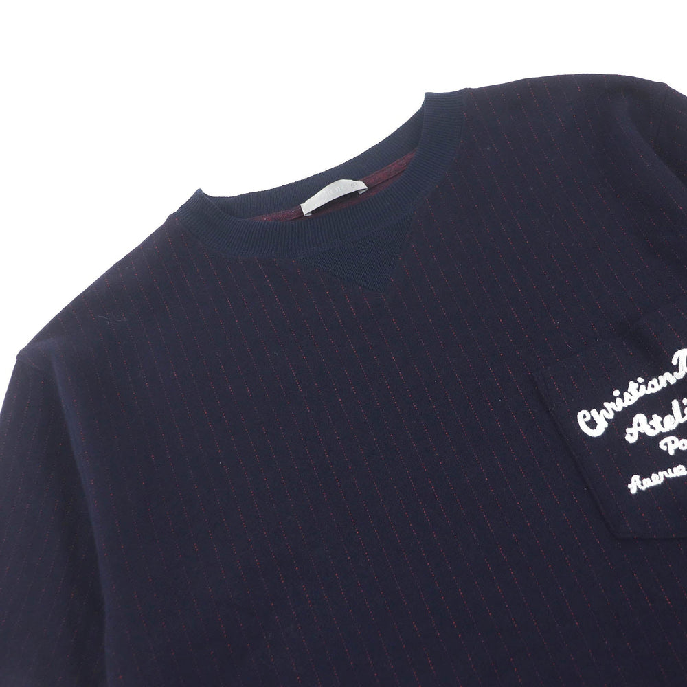 Dior HOMME Short sleeve T-shirt 213J637A0739 Main: 80% wool, Main: 20% cotton, Part: 50% cotton, Part: 50% acrylic Navy mens S Used Authentic