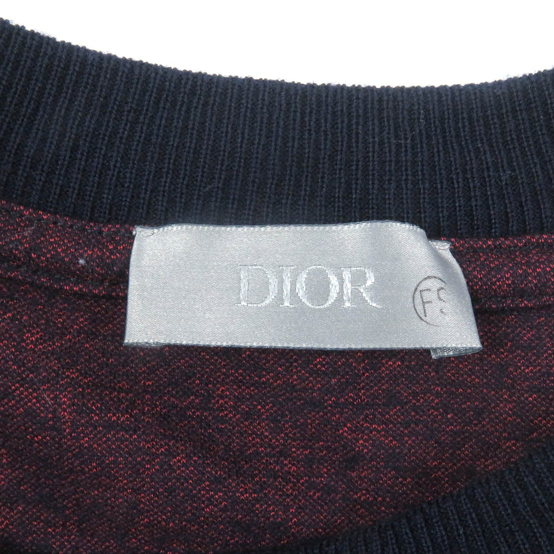 Dior HOMME Short sleeve T-shirt 213J637A0739 Main: 80% wool, Main: 20% cotton, Part: 50% cotton, Part: 50% acrylic Navy mens S Used Authentic