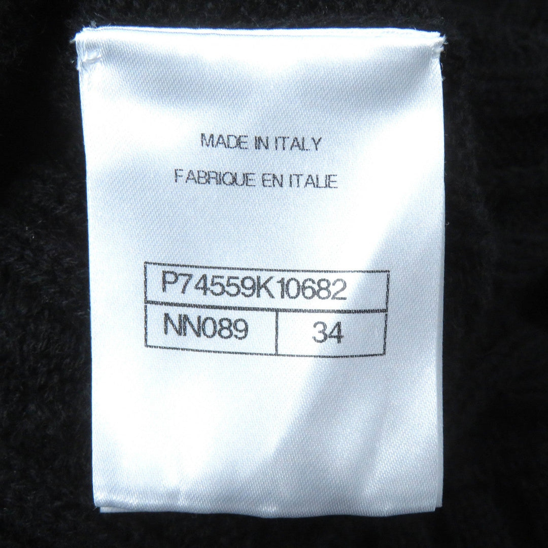 CHANEL one piece 23P P74559 Main: 63% cashmere, Main: 36% cotton, Main: 1% polyamide, Part: 60% cashmere, Part: 34% cotton Black Pink White Women 34 Used Authentic