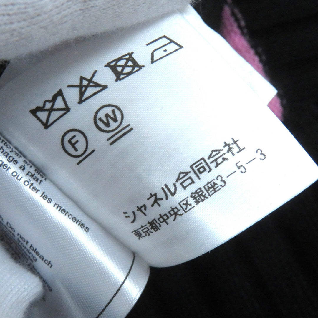 CHANEL one piece 23P P74559 Main: 63% cashmere, Main: 36% cotton, Main: 1% polyamide, Part: 60% cashmere, Part: 34% cotton Black Pink White Women 34 Used Authentic