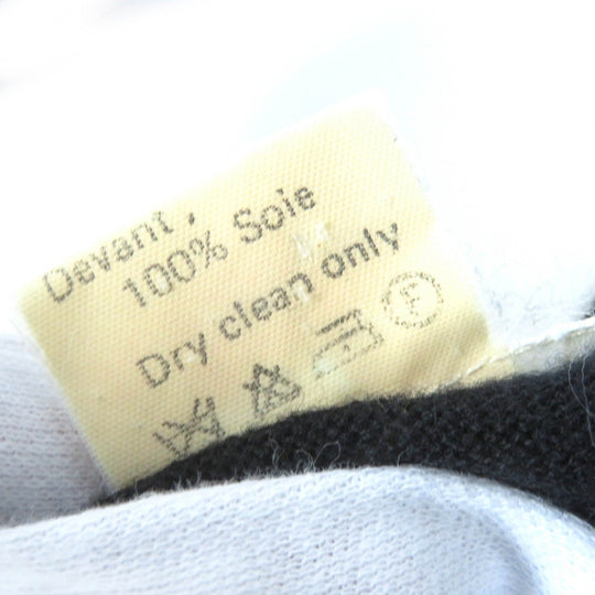 HERMES cardigan Main: 100% wool, Part: 100% wool, Part: 100% silk Black Navy Yellow type Women 38 Used Authentic