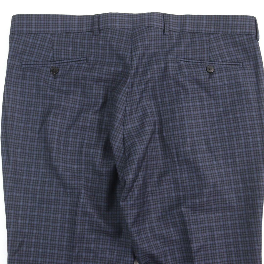 GUCCI Pants 244547 Outer: 100% wool, Lining: 100% rayon Navy type Check Pattern mens Used Authentic