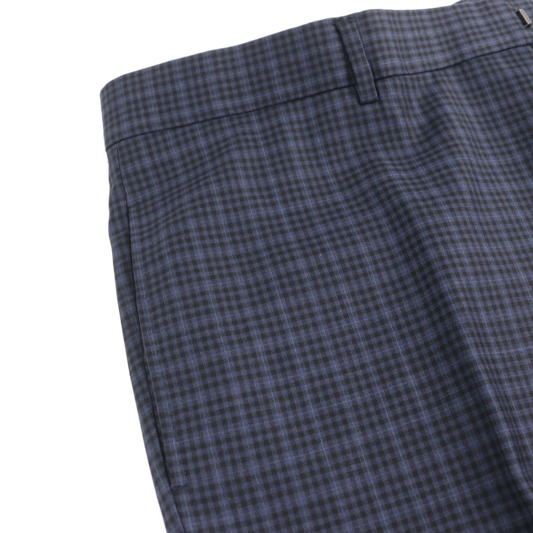 GUCCI Pants 244547 Outer: 100% wool, Lining: 100% rayon Navy type Check Pattern mens Used Authentic