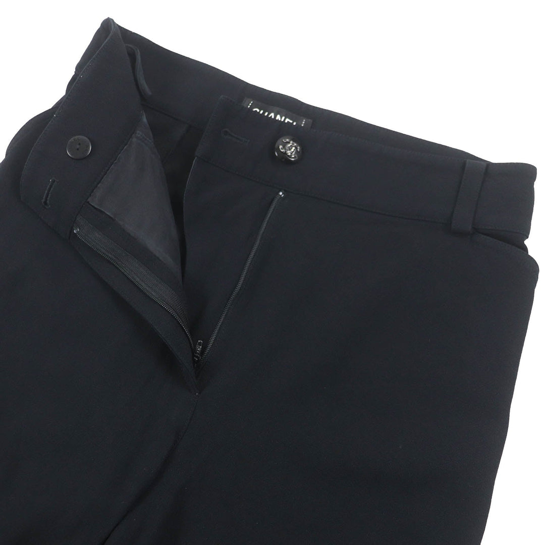 CHANEL Pants P70203 Outer: 69% acetate, Outer: 31% viscose, Lining: 100% silk black Women 36 Used Authentic