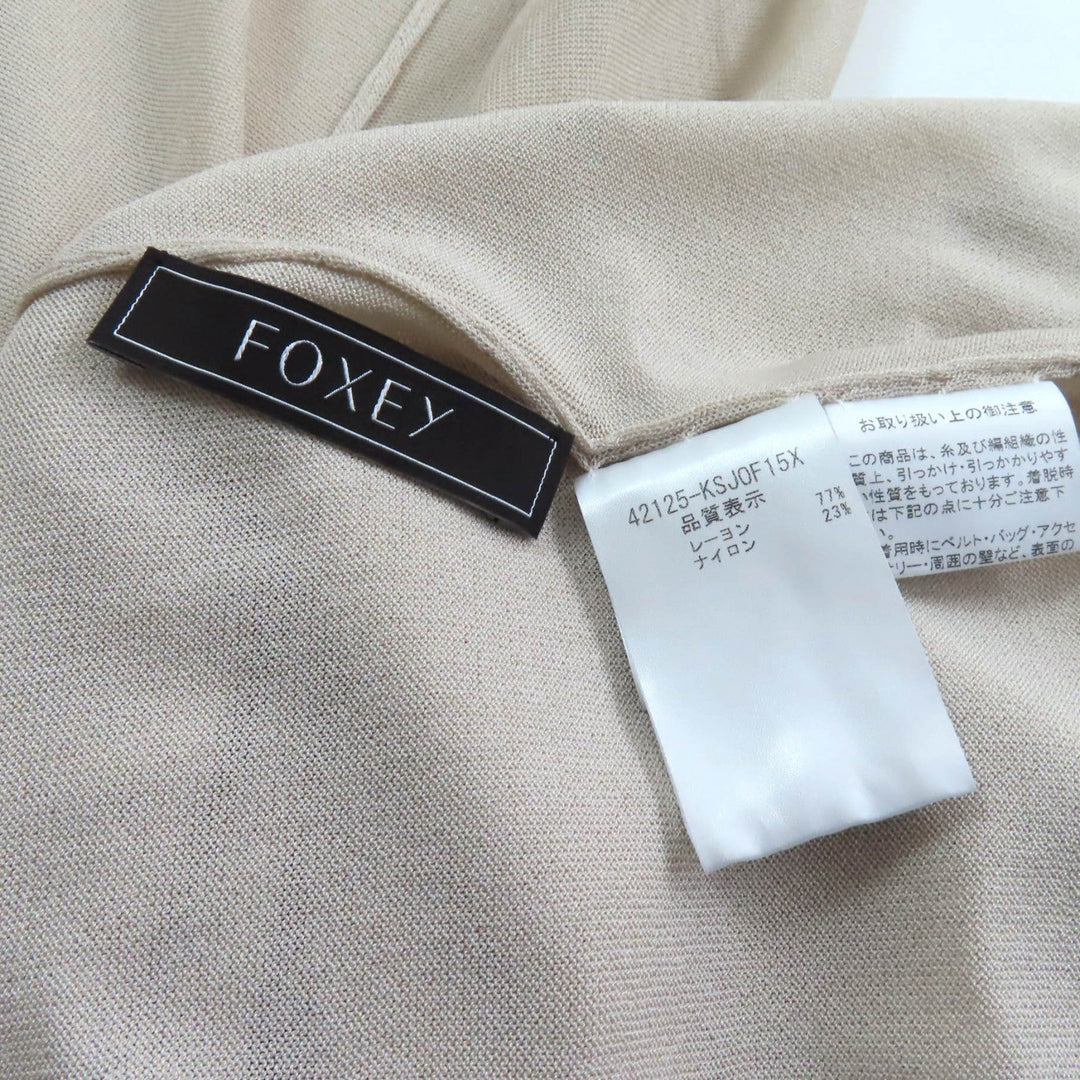 FOXEY cardigan 42125 Main: 77% rayon, Main: 23% nylon beige Women No size listed Used Authentic