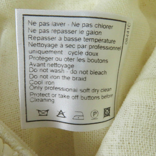 CHANEL setup 99P P12788 Outer material: 43% cotton, Outer material: 42% rayon, Outer material: 13% wool, Outer material: 2% polyamide (nylon), Part: 100% wool Ivory Women 36 Used Authentic