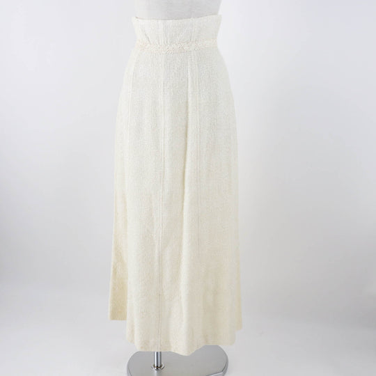 CHANEL setup 99P P12788 Outer material: 43% cotton, Outer material: 42% rayon, Outer material: 13% wool, Outer material: 2% polyamide (nylon), Part: 100% wool Ivory Women 36 Used Authentic