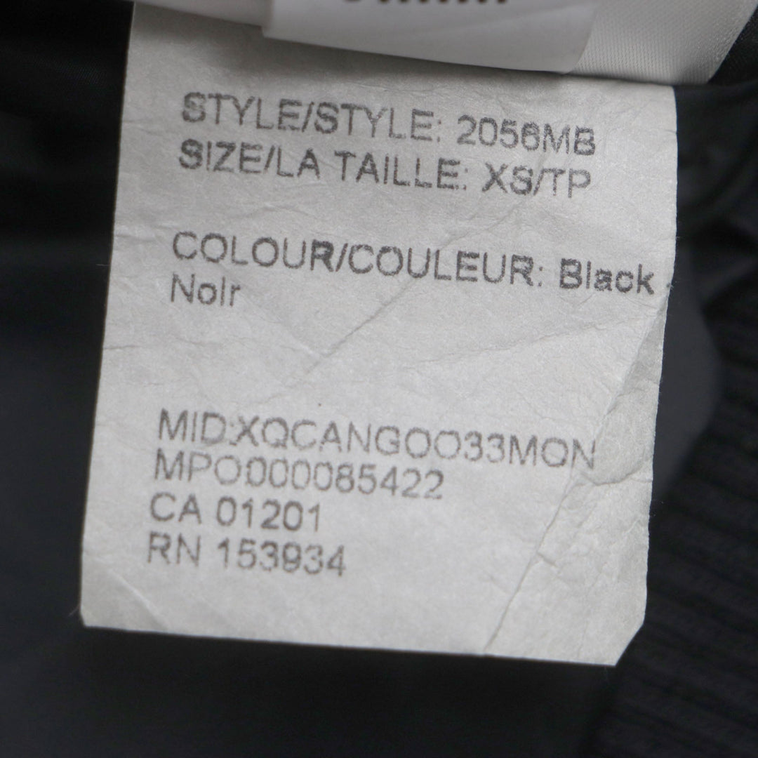 CANADA GOOSE Down jacket 2056MB Outer: 84% polyester, Outer: 16% cotton, Part: 100% nylon, Lining: 100% nylon, Part: 82% acrylic black Paradigm Chilliwack Bomber Black Label mens XS Used Authentic