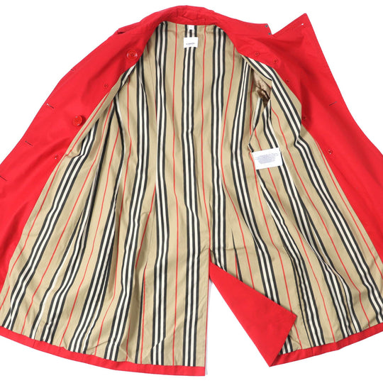 BURBERRY trench coat Outer: 100% cotton, Lining: 100% cotton, Sleeve lining: 100% viscose (rayon) Red Women 40 Used Authentic
