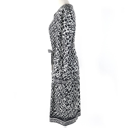 LEONARD FASHION one piece Main: 100% cotton Black light gray Women L Used Authentic