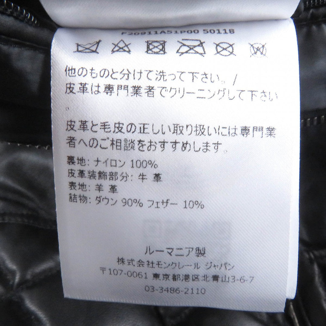 MONCLER Down jacket Sheep leather black BREITMAN 3