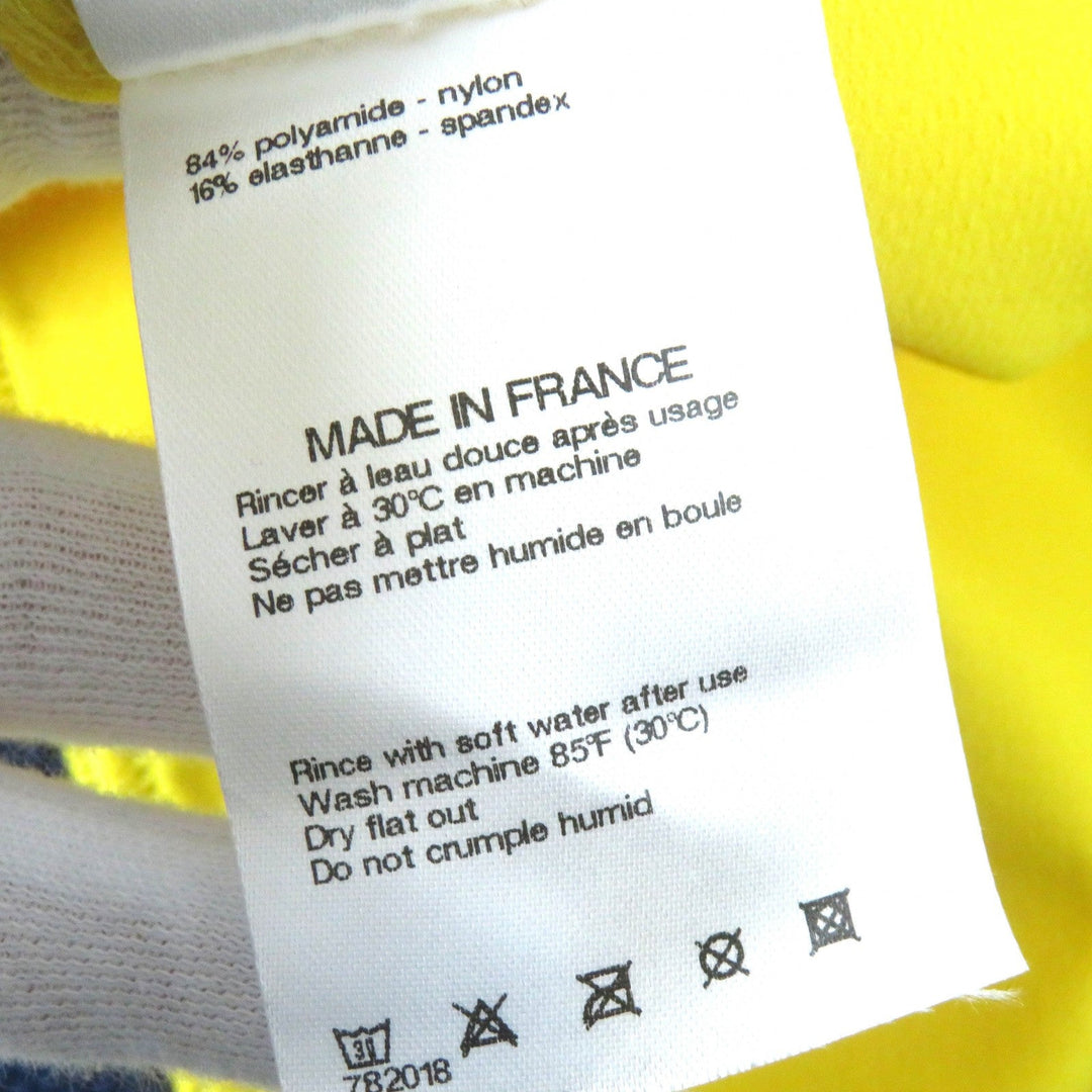 CHANEL Jacket 08P P33377 Main: 84% polyamide (nylon), 16% elastane (polyurethane) Yellow navy Sports line Women 36 Used Authentic