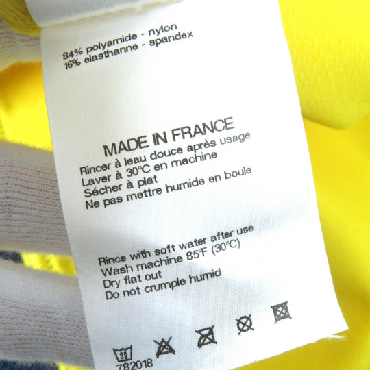 CHANEL Jacket 08P P33377 Main: 84% polyamide (nylon), 16% elastane (polyurethane) Yellow navy Sports line Women 36 Used Authentic