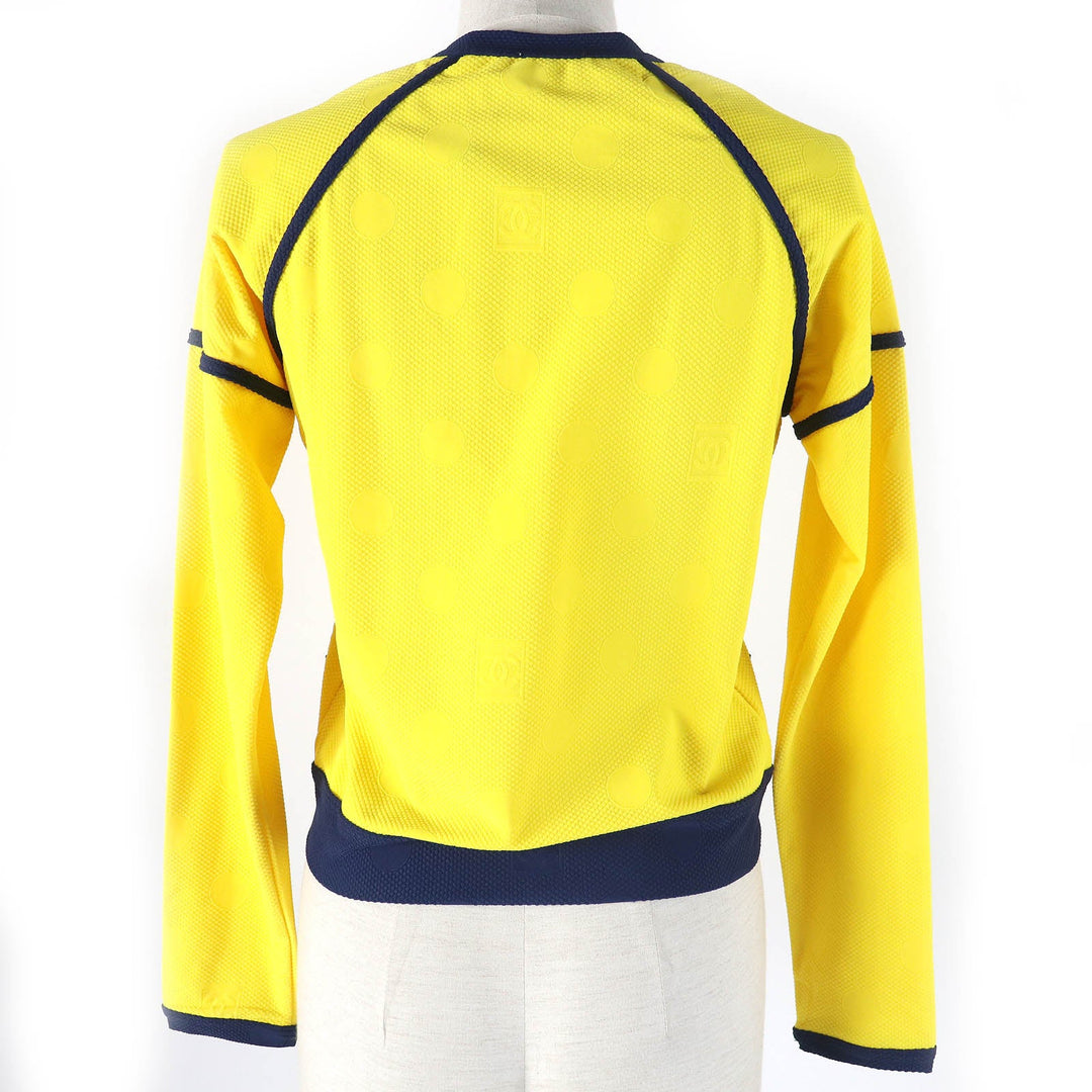 CHANEL Jacket 08P P33377 Main: 84% polyamide (nylon), 16% elastane (polyurethane) Yellow navy Sports line Women 36 Used Authentic
