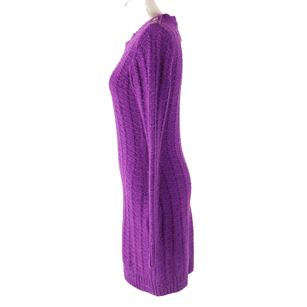 CHANEL one piece P75622 Main: 50% wool, Main: 50% cashmere purple Women 34 Used Authentic