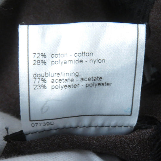 CHANEL setup 98A P12215 Outer: 72% cotton, Outer: 28% polyamide (nylon), Lining: 77% acetate, Lining: 23% polyester black Women 42 Used Authentic