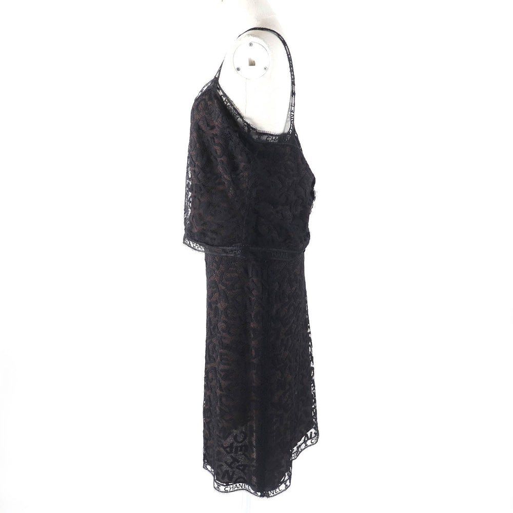 CHANEL setup 98A P12215 Outer: 72% cotton, Outer: 28% polyamide (nylon), Lining: 77% acetate, Lining: 23% polyester black Women 42 Used Authentic
