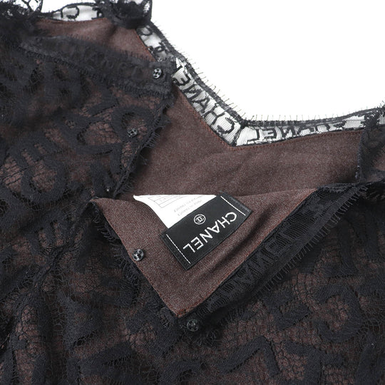 CHANEL setup 98A P12215 Outer: 72% cotton, Outer: 28% polyamide (nylon), Lining: 77% acetate, Lining: 23% polyester black Women 42 Used Authentic