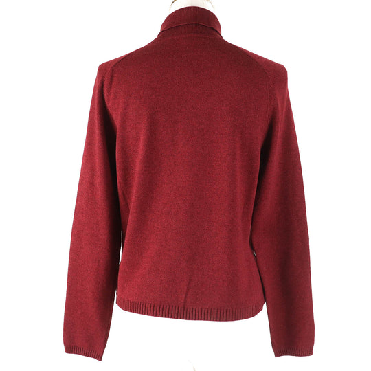 HERMES knit silk Red brown ME