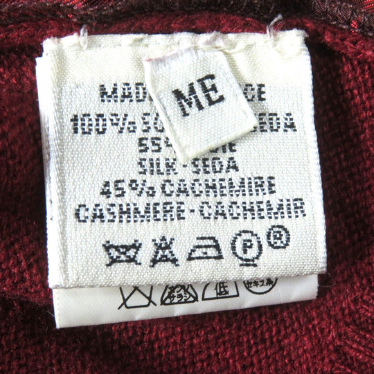 HERMES knit silk Red brown ME