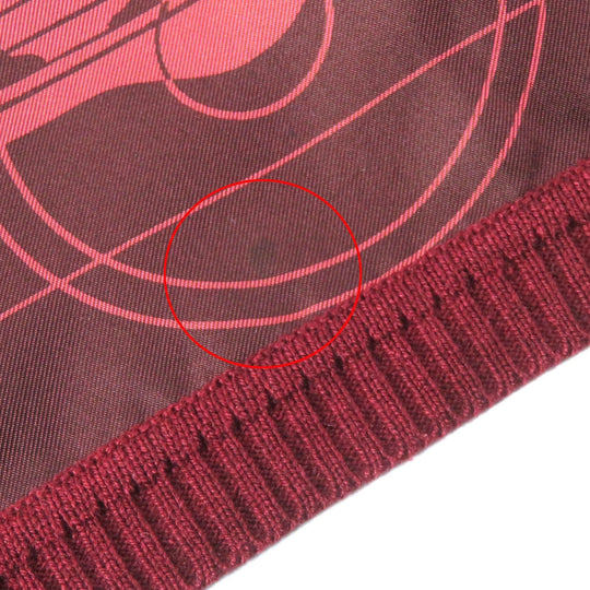 HERMES knit silk Red brown ME