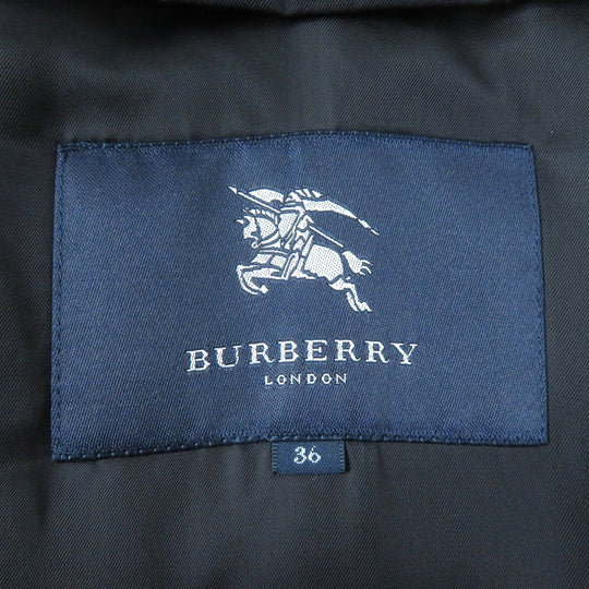 BURBERRY trench coat Outer: 100% cotton, Lining: cotton, Sleeve lining: cupra, Leather part: cowhide, Liner: 100% wool black Women 36 Used Authentic