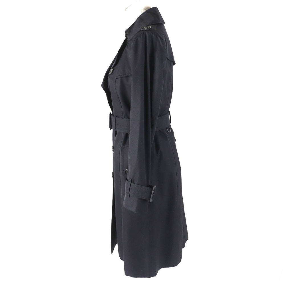 BURBERRY trench coat Outer: 100% cotton, Lining: cotton, Sleeve lining: cupra, Leather part: cowhide, Liner: 100% wool black Women 36 Used Authentic