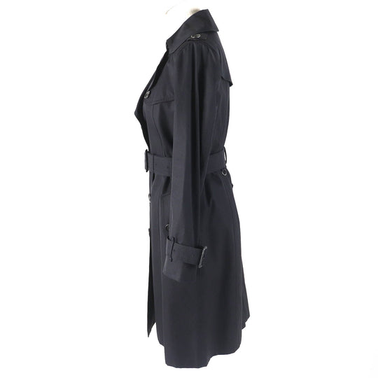 BURBERRY trench coat Outer: 100% cotton, Lining: cotton, Sleeve lining: cupra, Leather part: cowhide, Liner: 100% wool black Women 36 Used Authentic