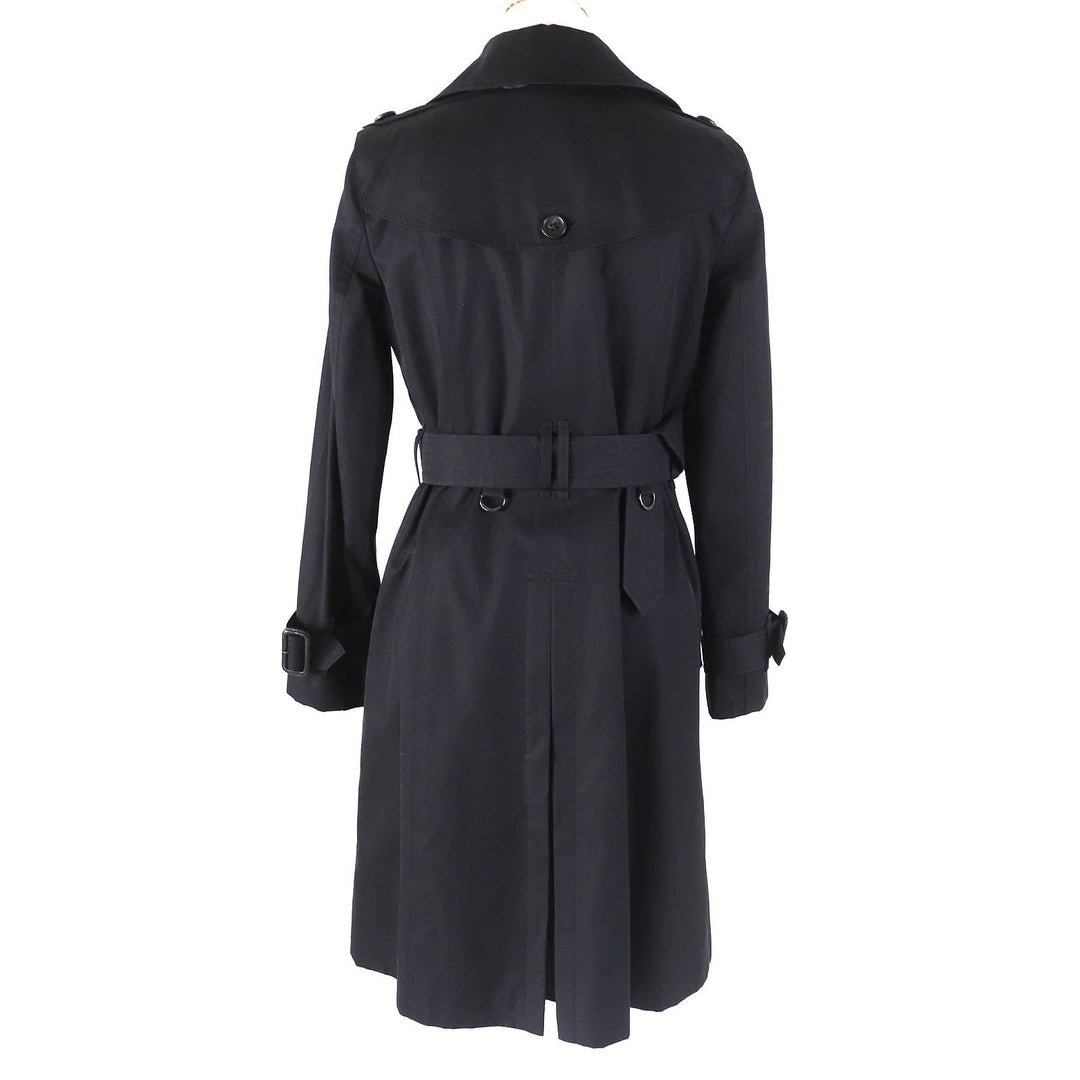 BURBERRY trench coat Outer: 100% cotton, Lining: cotton, Sleeve lining: cupra, Leather part: cowhide, Liner: 100% wool black Women 36 Used Authentic