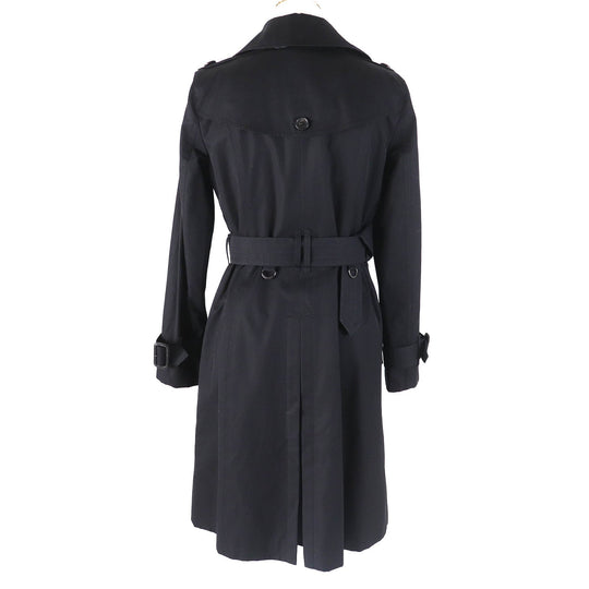 BURBERRY trench coat Outer: 100% cotton, Lining: cotton, Sleeve lining: cupra, Leather part: cowhide, Liner: 100% wool black Women 36 Used Authentic