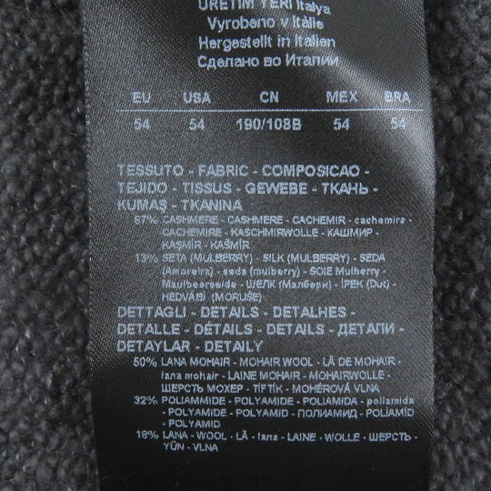 GIORGIO ARMANI knit Main: 87% cashmere, Main: 13% silk, Part: 50% mohair, Part: 32% polyamide, Part: 18% wool Grey Bordeaux mens 54 Used Authentic