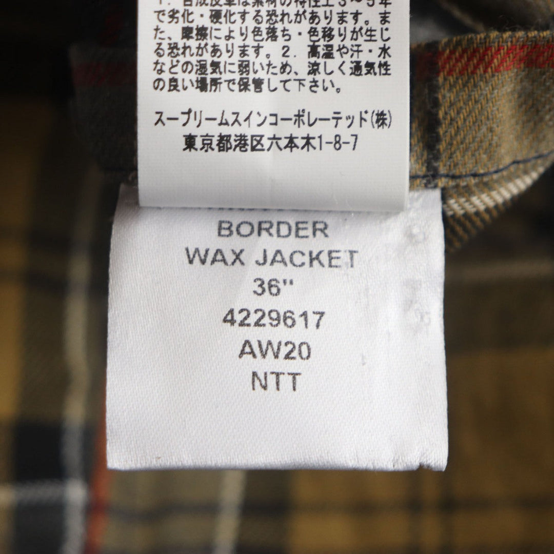 Barbour coat cotton Navy BORDER Waxed Cotton Coat mens 36 Used Authentic