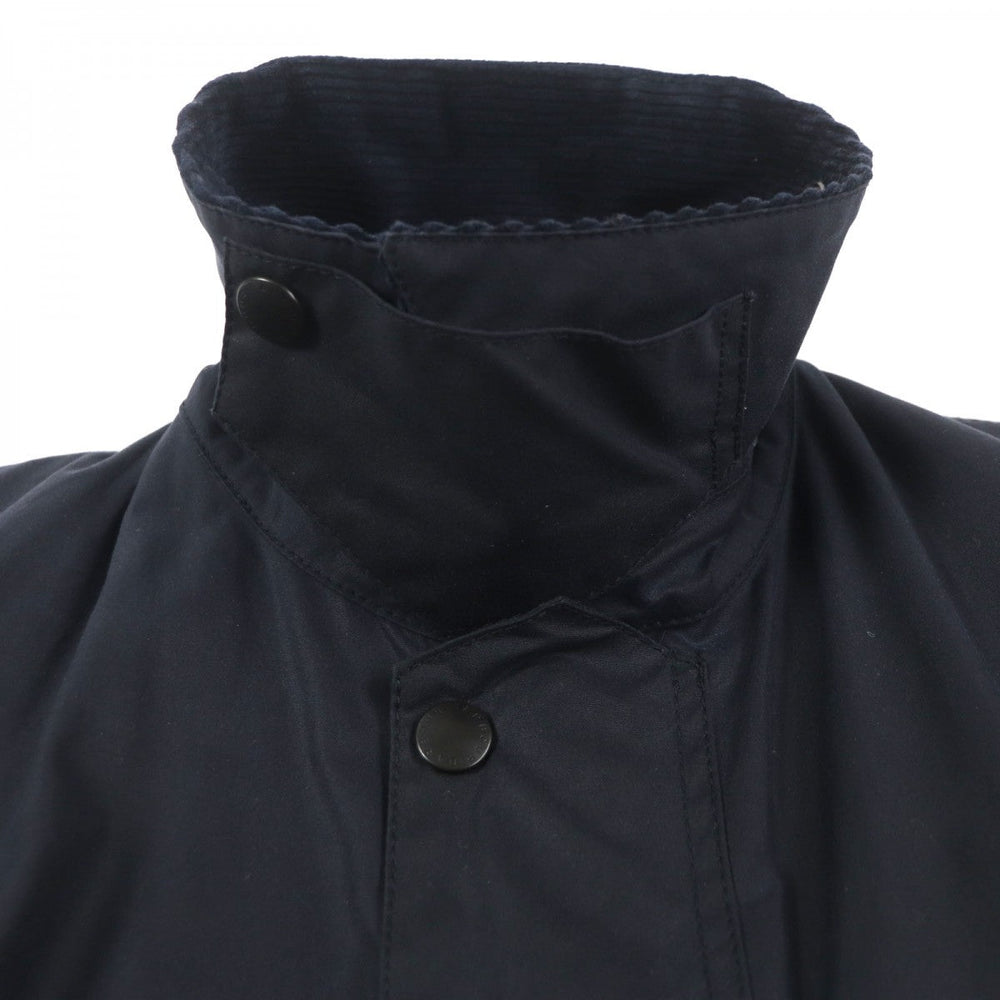 Barbour coat cotton Navy BORDER Waxed Cotton Coat mens 36 Used Authentic