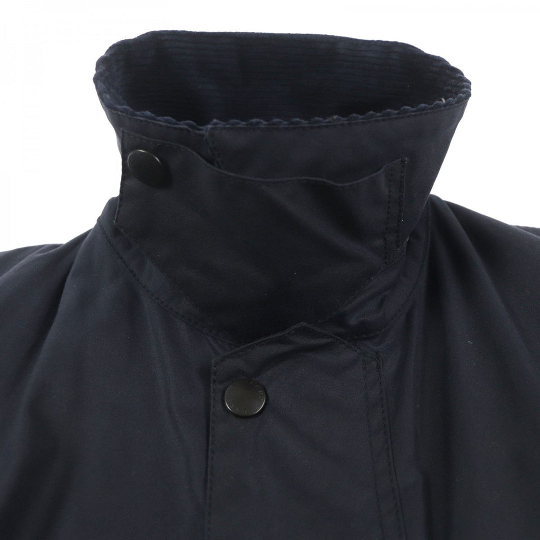 Barbour coat cotton Navy BORDER Waxed Cotton Coat mens 36 Used Authentic