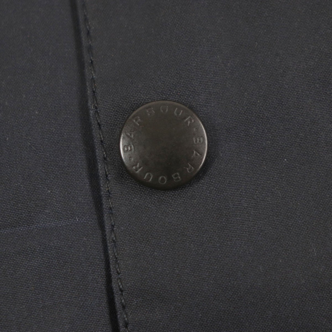 Barbour coat cotton Navy BORDER Waxed Cotton Coat mens 36 Used Authentic