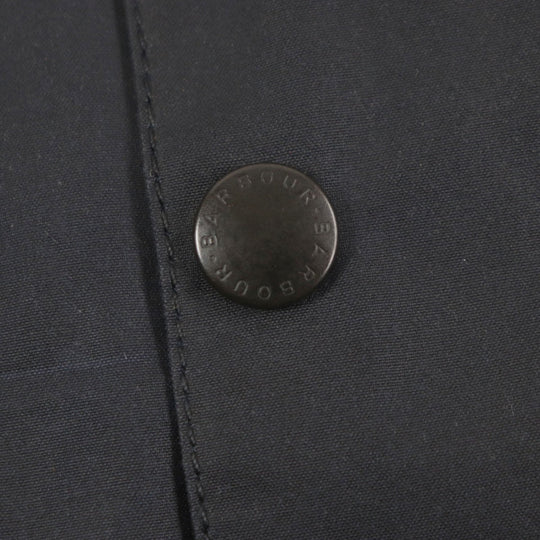 Barbour coat cotton Navy BORDER Waxed Cotton Coat mens 36 Used Authentic