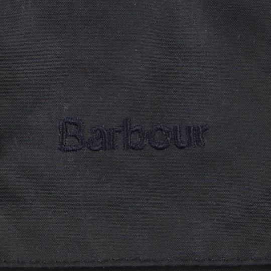Barbour coat cotton Navy BORDER Waxed Cotton Coat mens 36 Used Authentic